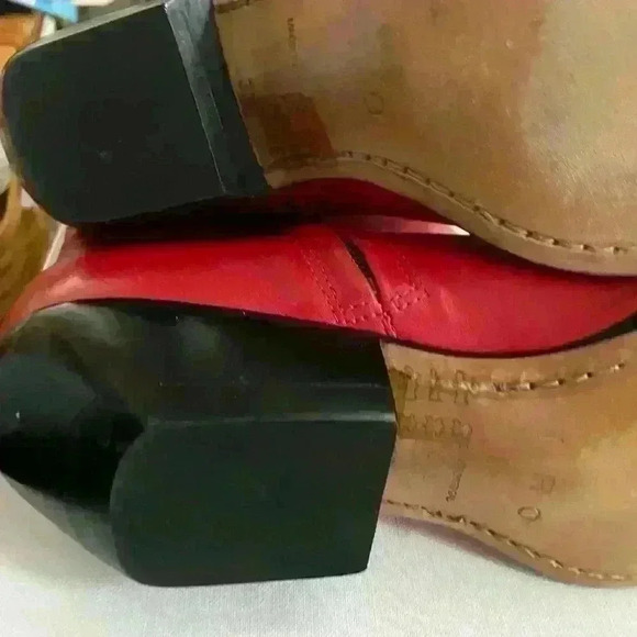 IRO Red Short Bootie With Stud Detail-Woman’s Size 39 (US 8) New - Picture 12 of 13